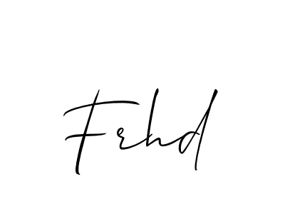 You should practise on your own different ways (Allison_Script) to write your name (Frhd) in signature. don't let someone else do it for you. Frhd signature style 2 images and pictures png