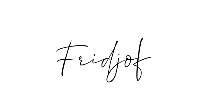 How to make Fridjof signature? Allison_Script is a professional autograph style. Create handwritten signature for Fridjof name. Fridjof signature style 2 images and pictures png