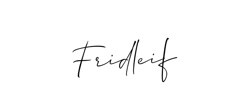 Use a signature maker to create a handwritten signature online. With this signature software, you can design (Allison_Script) your own signature for name Fridleif. Fridleif signature style 2 images and pictures png