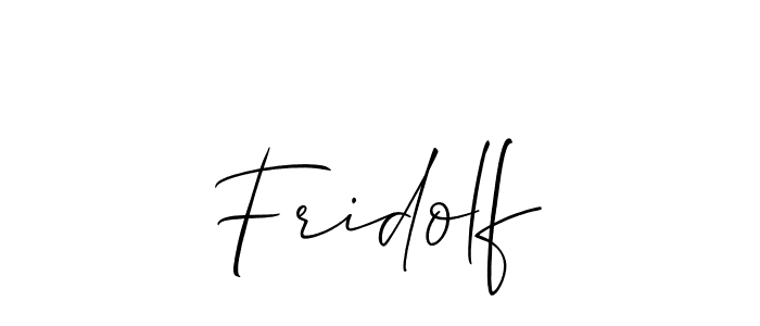 Allison_Script is a professional signature style that is perfect for those who want to add a touch of class to their signature. It is also a great choice for those who want to make their signature more unique. Get Fridolf name to fancy signature for free. Fridolf signature style 2 images and pictures png