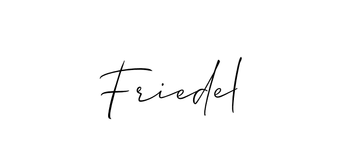 You should practise on your own different ways (Allison_Script) to write your name (Friedel) in signature. don't let someone else do it for you. Friedel signature style 2 images and pictures png