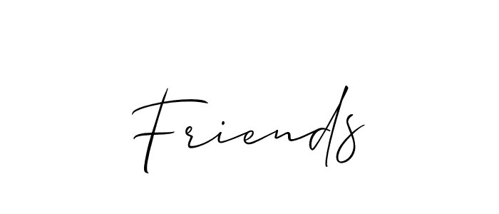 Make a beautiful signature design for name Friends. With this signature (Allison_Script) style, you can create a handwritten signature for free. Friends signature style 2 images and pictures png
