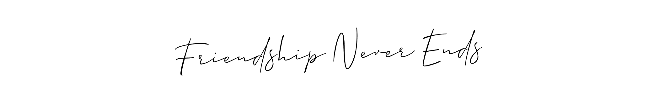 Similarly Allison_Script is the best handwritten signature design. Signature creator online .You can use it as an online autograph creator for name Friendship Never Ends. Friendship Never Ends signature style 2 images and pictures png