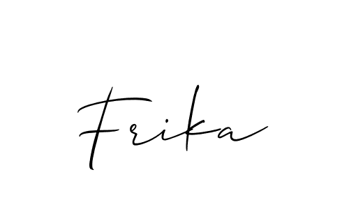 Similarly Allison_Script is the best handwritten signature design. Signature creator online .You can use it as an online autograph creator for name Frika. Frika signature style 2 images and pictures png