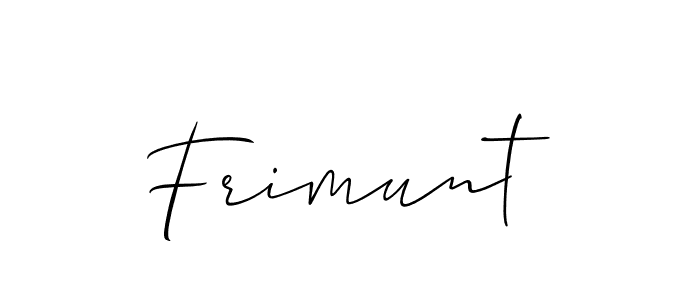 How to make Frimunt signature? Allison_Script is a professional autograph style. Create handwritten signature for Frimunt name. Frimunt signature style 2 images and pictures png