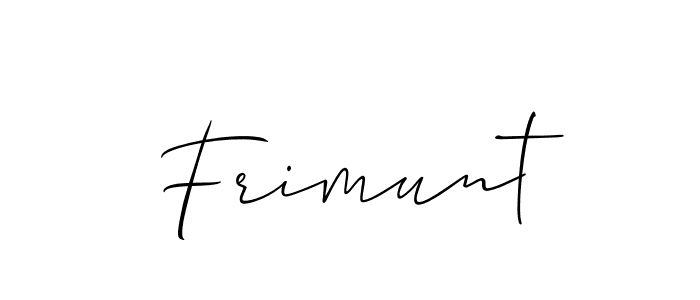 How to make Frimunt signature? Allison_Script is a professional autograph style. Create handwritten signature for Frimunt name. Frimunt signature style 2 images and pictures png