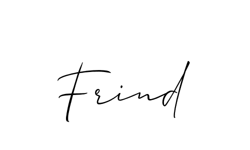 Create a beautiful signature design for name Frind. With this signature (Allison_Script) fonts, you can make a handwritten signature for free. Frind signature style 2 images and pictures png