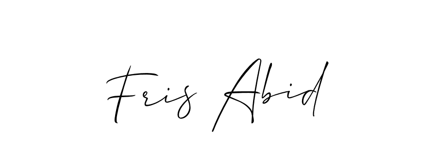 You should practise on your own different ways (Allison_Script) to write your name (Fris Abid) in signature. don't let someone else do it for you. Fris Abid signature style 2 images and pictures png