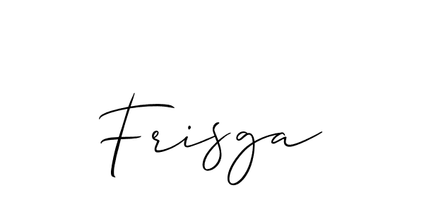 How to make Frisga name signature. Use Allison_Script style for creating short signs online. This is the latest handwritten sign. Frisga signature style 2 images and pictures png