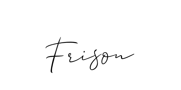 How to make Frison signature? Allison_Script is a professional autograph style. Create handwritten signature for Frison name. Frison signature style 2 images and pictures png