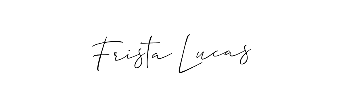 Once you've used our free online signature maker to create your best signature Allison_Script style, it's time to enjoy all of the benefits that Frista Lucas name signing documents. Frista Lucas signature style 2 images and pictures png