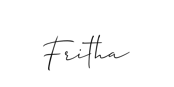 Allison_Script is a professional signature style that is perfect for those who want to add a touch of class to their signature. It is also a great choice for those who want to make their signature more unique. Get Fritha name to fancy signature for free. Fritha signature style 2 images and pictures png