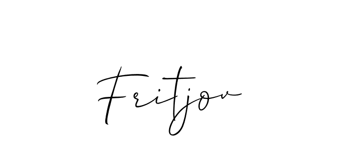 How to make Fritjov name signature. Use Allison_Script style for creating short signs online. This is the latest handwritten sign. Fritjov signature style 2 images and pictures png