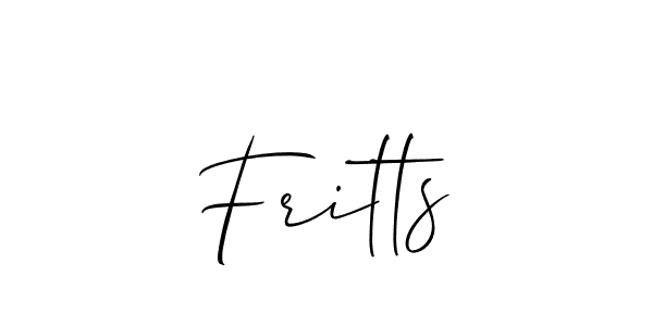 The best way (Allison_Script) to make a short signature is to pick only two or three words in your name. The name Fritts include a total of six letters. For converting this name. Fritts signature style 2 images and pictures png