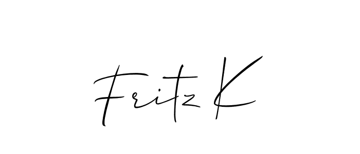 Make a short Fritz K signature style. Manage your documents anywhere anytime using Allison_Script. Create and add eSignatures, submit forms, share and send files easily. Fritz K signature style 2 images and pictures png