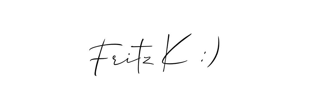 Make a beautiful signature design for name Fritz K :). Use this online signature maker to create a handwritten signature for free. Fritz K :) signature style 2 images and pictures png