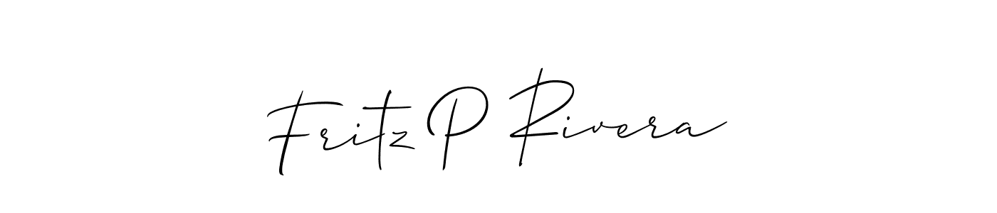 How to make Fritz P Rivera signature? Allison_Script is a professional autograph style. Create handwritten signature for Fritz P Rivera name. Fritz P Rivera signature style 2 images and pictures png