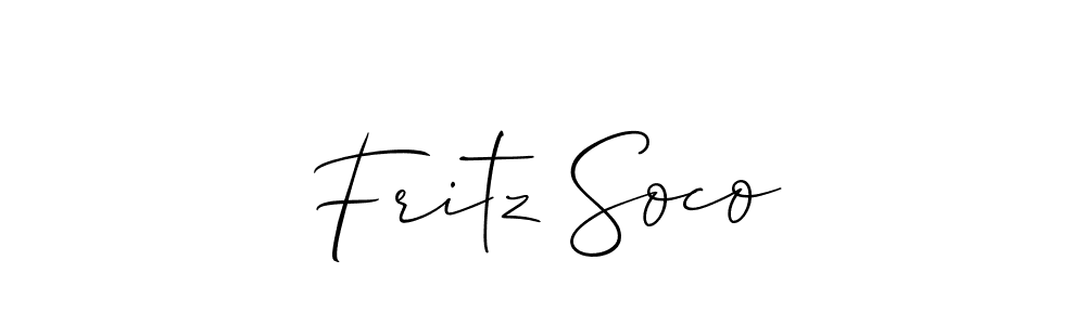 How to make Fritz Soco name signature. Use Allison_Script style for creating short signs online. This is the latest handwritten sign. Fritz Soco signature style 2 images and pictures png