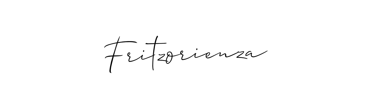 Use a signature maker to create a handwritten signature online. With this signature software, you can design (Allison_Script) your own signature for name Fritzorienza. Fritzorienza signature style 2 images and pictures png