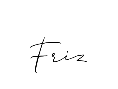 Also we have Friz name is the best signature style. Create professional handwritten signature collection using Allison_Script autograph style. Friz signature style 2 images and pictures png