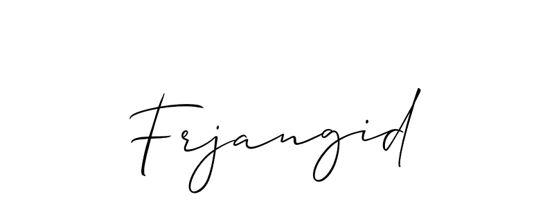 It looks lik you need a new signature style for name Frjangid. Design unique handwritten (Allison_Script) signature with our free signature maker in just a few clicks. Frjangid signature style 2 images and pictures png