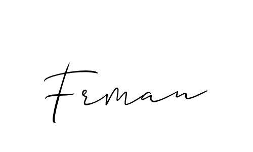 Similarly Allison_Script is the best handwritten signature design. Signature creator online .You can use it as an online autograph creator for name Frman. Frman signature style 2 images and pictures png