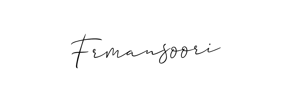 Best and Professional Signature Style for Frmansoori. Allison_Script Best Signature Style Collection. Frmansoori signature style 2 images and pictures png