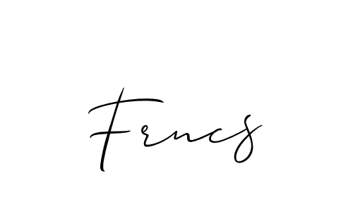 How to make Frncs name signature. Use Allison_Script style for creating short signs online. This is the latest handwritten sign. Frncs signature style 2 images and pictures png