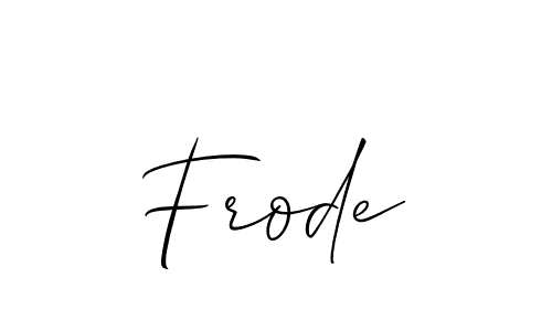 if you are searching for the best signature style for your name Frode. so please give up your signature search. here we have designed multiple signature styles  using Allison_Script. Frode signature style 2 images and pictures png