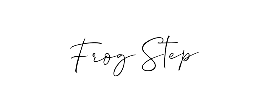 Make a beautiful signature design for name Frog Step. With this signature (Allison_Script) style, you can create a handwritten signature for free. Frog Step signature style 2 images and pictures png