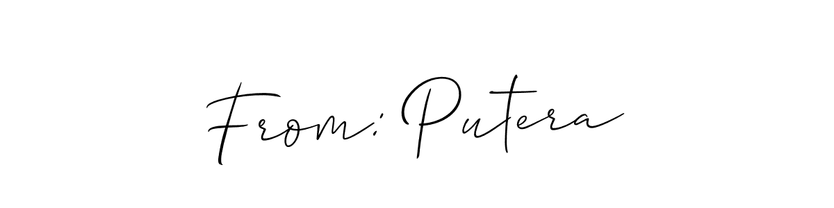 Also we have From: Putera name is the best signature style. Create professional handwritten signature collection using Allison_Script autograph style. From: Putera signature style 2 images and pictures png