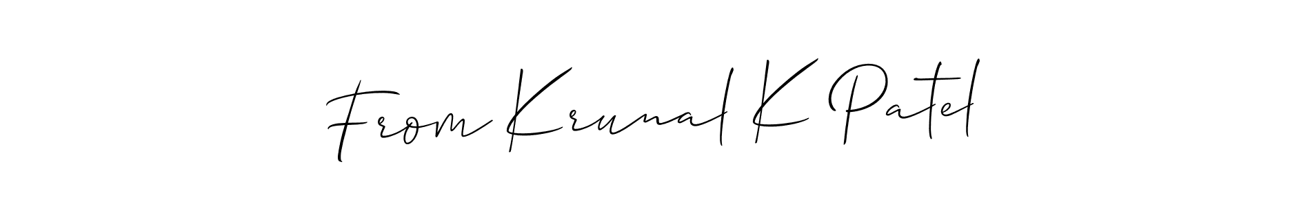 Also we have From Krunal K Patel name is the best signature style. Create professional handwritten signature collection using Allison_Script autograph style. From Krunal K Patel signature style 2 images and pictures png