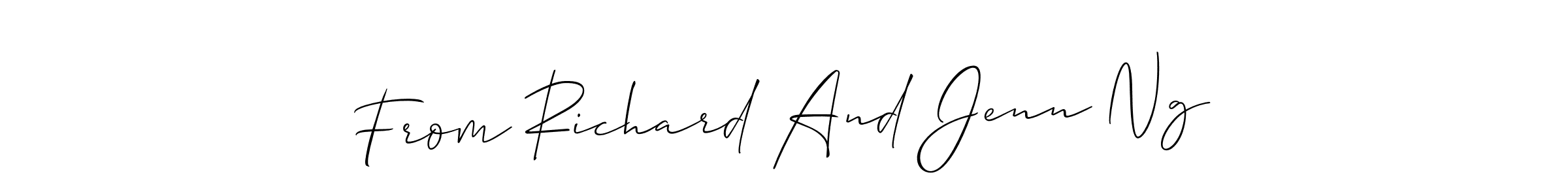 if you are searching for the best signature style for your name From Richard And Jenn Ng. so please give up your signature search. here we have designed multiple signature styles  using Allison_Script. From Richard And Jenn Ng signature style 2 images and pictures png