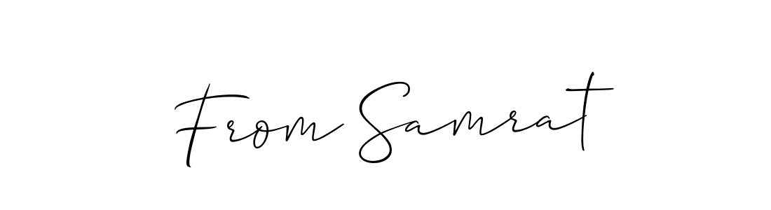 Make a short From Samrat signature style. Manage your documents anywhere anytime using Allison_Script. Create and add eSignatures, submit forms, share and send files easily. From Samrat signature style 2 images and pictures png