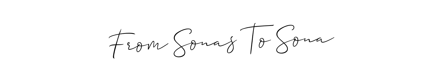 if you are searching for the best signature style for your name From Sonas To Sona. so please give up your signature search. here we have designed multiple signature styles  using Allison_Script. From Sonas To Sona signature style 2 images and pictures png