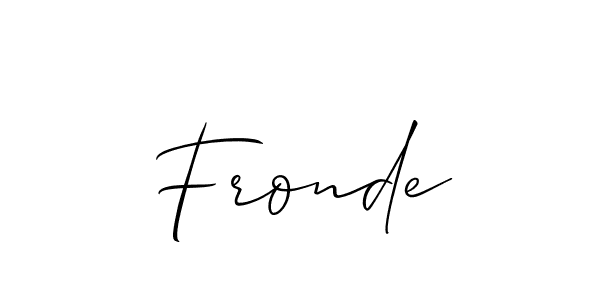 You should practise on your own different ways (Allison_Script) to write your name (Fronde) in signature. don't let someone else do it for you. Fronde signature style 2 images and pictures png