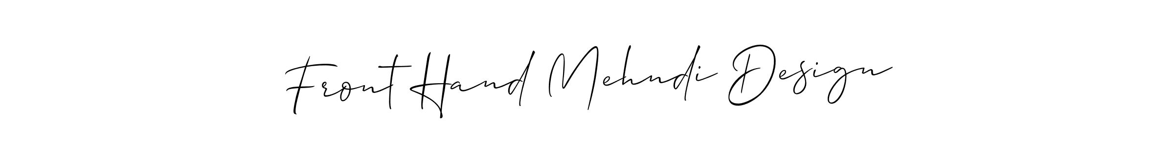 It looks lik you need a new signature style for name Front Hand Mehndi Design. Design unique handwritten (Allison_Script) signature with our free signature maker in just a few clicks. Front Hand Mehndi Design signature style 2 images and pictures png