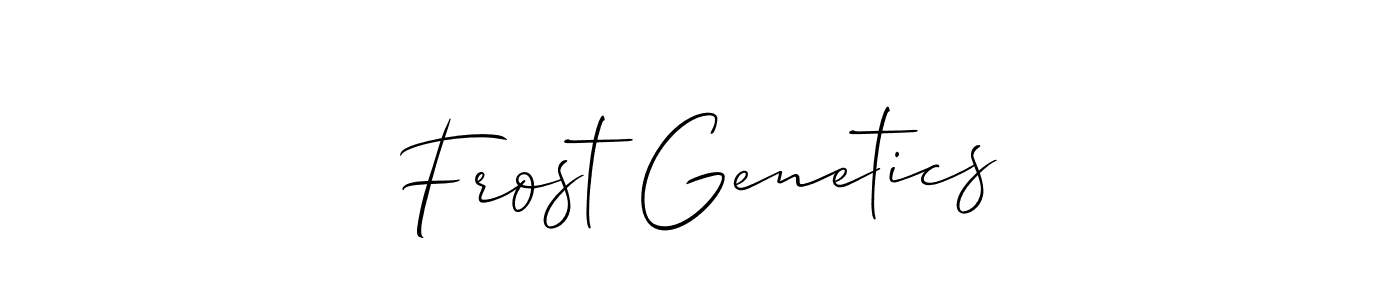 Design your own signature with our free online signature maker. With this signature software, you can create a handwritten (Allison_Script) signature for name Frost Genetics. Frost Genetics signature style 2 images and pictures png
