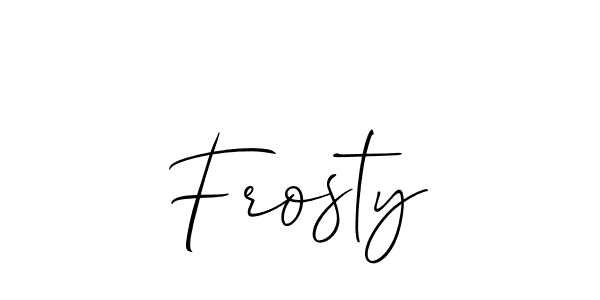 Design your own signature with our free online signature maker. With this signature software, you can create a handwritten (Allison_Script) signature for name Frosty. Frosty signature style 2 images and pictures png