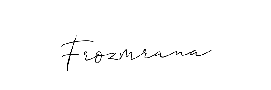Check out images of Autograph of Frozmrana name. Actor Frozmrana Signature Style. Allison_Script is a professional sign style online. Frozmrana signature style 2 images and pictures png