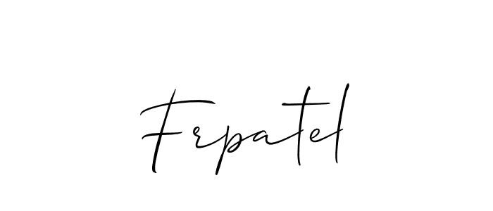 if you are searching for the best signature style for your name Frpatel. so please give up your signature search. here we have designed multiple signature styles  using Allison_Script. Frpatel signature style 2 images and pictures png