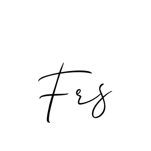 Make a beautiful signature design for name Frs. With this signature (Allison_Script) style, you can create a handwritten signature for free. Frs signature style 2 images and pictures png
