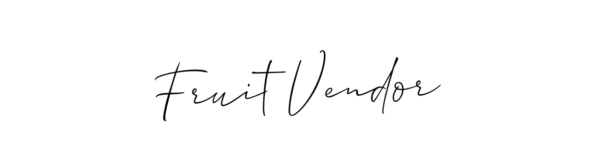 if you are searching for the best signature style for your name Fruit Vendor. so please give up your signature search. here we have designed multiple signature styles  using Allison_Script. Fruit Vendor signature style 2 images and pictures png