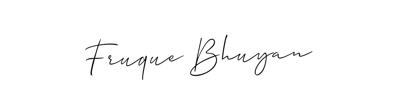 Create a beautiful signature design for name Fruque Bhuyan. With this signature (Allison_Script) fonts, you can make a handwritten signature for free. Fruque Bhuyan signature style 2 images and pictures png
