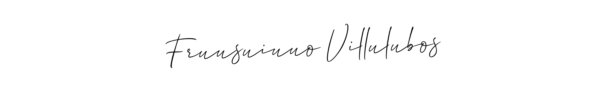 This is the best signature style for the Fruusuiuuo Villulubos name. Also you like these signature font (Allison_Script). Mix name signature. Fruusuiuuo Villulubos signature style 2 images and pictures png