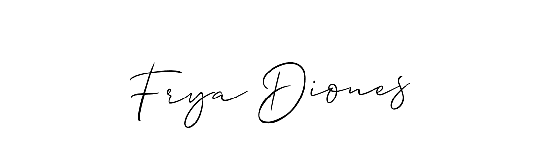 Frya Diones stylish signature style. Best Handwritten Sign (Allison_Script) for my name. Handwritten Signature Collection Ideas for my name Frya Diones. Frya Diones signature style 2 images and pictures png