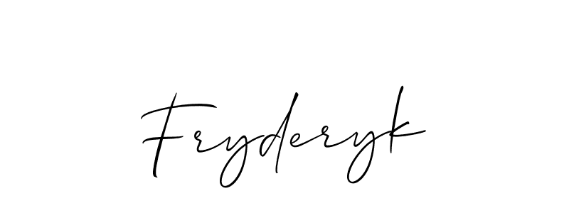 Use a signature maker to create a handwritten signature online. With this signature software, you can design (Allison_Script) your own signature for name Fryderyk. Fryderyk signature style 2 images and pictures png
