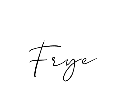 Create a beautiful signature design for name Frye. With this signature (Allison_Script) fonts, you can make a handwritten signature for free. Frye signature style 2 images and pictures png