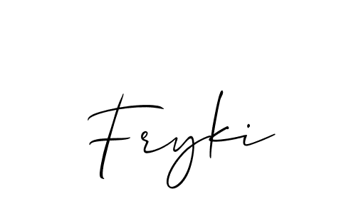 Similarly Allison_Script is the best handwritten signature design. Signature creator online .You can use it as an online autograph creator for name Fryki. Fryki signature style 2 images and pictures png