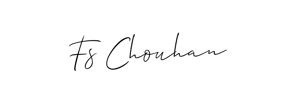 The best way (Allison_Script) to make a short signature is to pick only two or three words in your name. The name Fs Chouhan include a total of six letters. For converting this name. Fs Chouhan signature style 2 images and pictures png